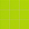 Mexican solid lime green talavera tiles for walls and backsplashes arranged in a 3x3 tile installation with matching grout