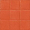 Mexican washed terra cotta talavera tiles for walls and backsplashes arranged in a 3x3 handcrafted tile installation