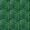 Nine washed green Mexican ceramic tiles with forest green glaze and handcrafted artisan finish