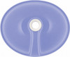 Double sided hand painted oval bathroom sink blue overflow