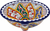Double sided hand painted oval baroque bathroom sink