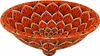 Orange petal double sided hand painted oval bathroom sink