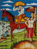 tile mural the charro and the lady