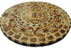 large aztec wooden calendar rustic wall accent table-top