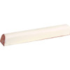 Mexican Talavera pencil linear tile trim with glossy creamy white glaze and a rounded half-cylinder profile