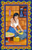 Mexican talavera tile mural kitchen tradition