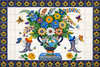 Mexican talavera floral vase tile mural