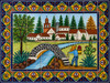 Talavera bridge village tile mural