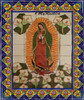tile mural Virgin Guadalupe with Calla Lilies