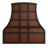Handmade copper range hood - front view