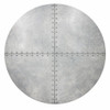 Zinc round tabletop for a commercial or residential use, front view