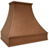 Simple copper range hood design - angle view