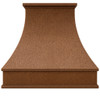 Simple copper range hood design - front view
