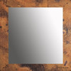 Front view of the Square Copper Mirror Mexicali, showcasing its hammered copper frame with an antique finish.