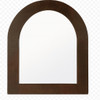 Arched hand-hammered copper mirror with dark finish