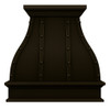 Black copper range hood - front view