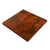 Square copper tabletop for commercial use