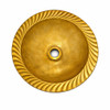 Round drop-in brass bathroom sink with rope rim with rustic warm finish