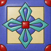 Talavera relief maltese cross handcrafted ceramic tile