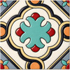 Florenzada cross mexican talavera relief tile