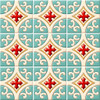 Mexican cross medallion talavera relief tile shown as a nine tile set with deep sculpted relief