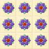 Purple floral medallion mexican relief tile nine piece relief tile set with deep sculpted floral design