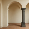 Rustic Cantera Stone Column with Carved Capital