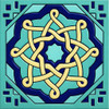 Mexican relief tile celtic knot design