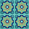 Mexican relief tile celtic knot design four tile set