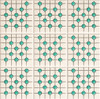 Mexican talavera relief tile turquoise dot grid showing nine identical relief tiles installed with light grout