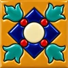 Mexican relief tile with tonalá floral design