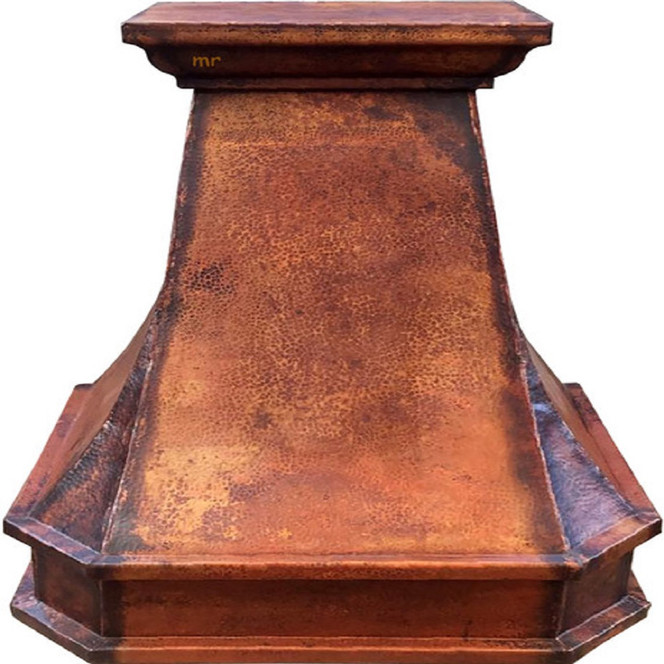 30-Inch Hand-Hammered Copper Range Hood with Insert & LED Lights
