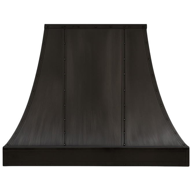 Black Zinc Kitchen Range Hood – Matte Industrial Style for Modern Kitchens