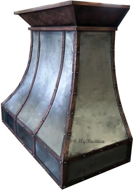 Brushed Iron Range Hood | Handcrafted Bell-Shaped Vent Hood