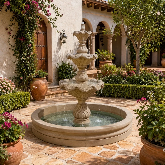​Enliven your garden with a Cantera Stone Fountain