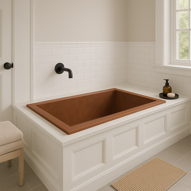 Guide to Drop-In & Undermount Copper Bathtubs