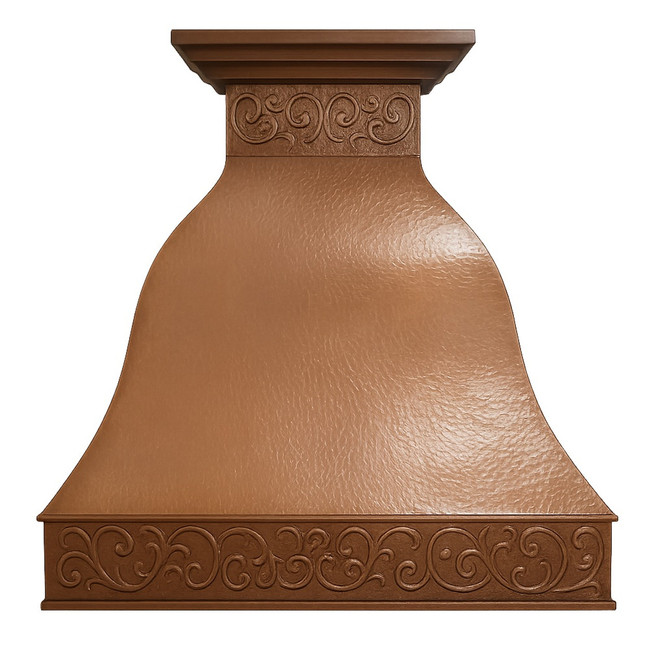 Handcrafted Copper Metal Range Hood | Artisan Kitchen Vent Hood