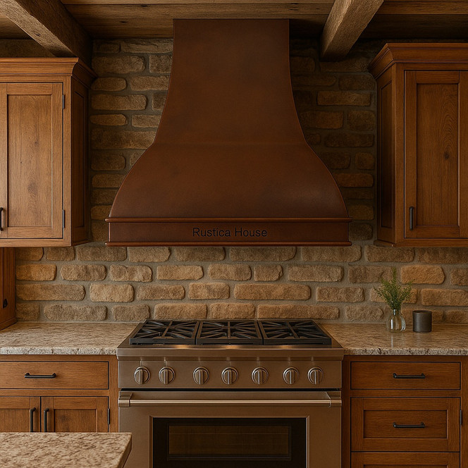 Detailed Analysis of the Hammered Copper Range Hood with Smooth Bell Silhouette