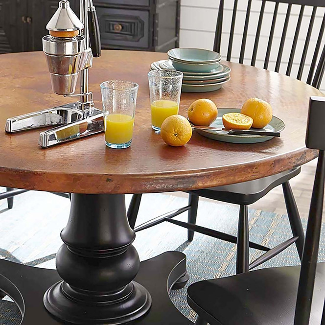 Hammered Copper Dining Room Tables