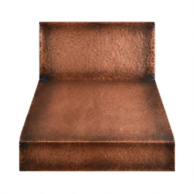 Hammered Under-Cabinet Copper Hood Wide Chimney Images