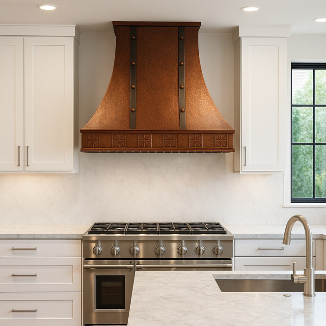 ​Copper Range Hood for Open Kitchen