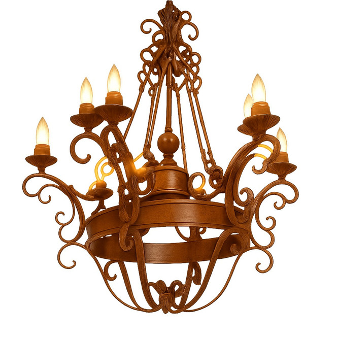 Tall Ceiling Iron Chandelier | Hand-Forged Vertical Elegance