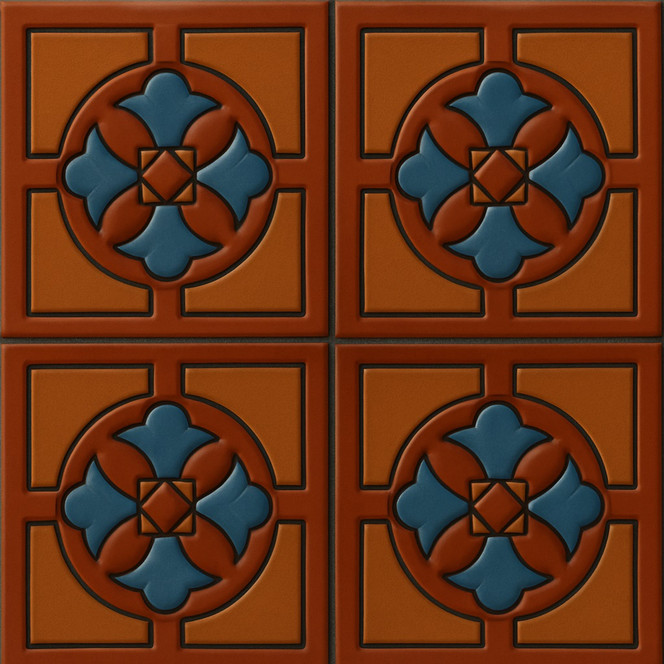 Mexican Relief Tile – Blue Clover Design Handcrafted