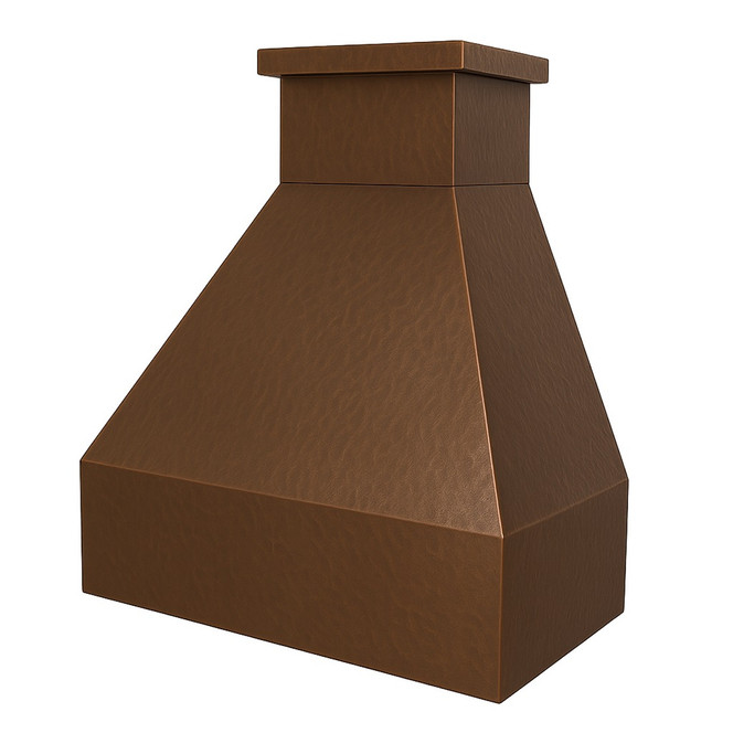Rustic Copper Kitchen Range Hood – Authentic Texture, Free Shipping