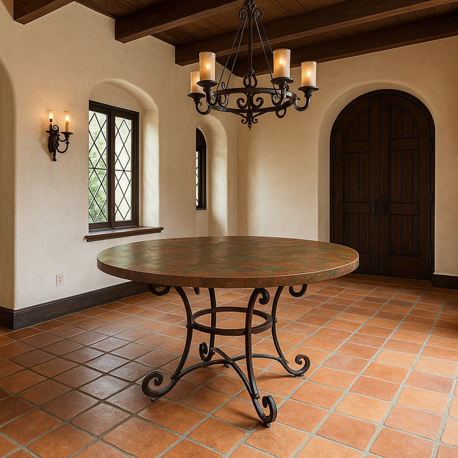 ​Oxidized Round Copper Tabletop 