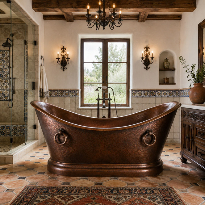 72 Inch Hand-Hammered Copper Bathtub Guide