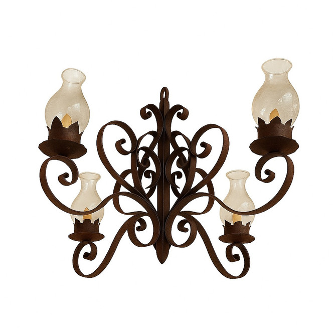 Spanish Colonial Wrought Iron Chandelier – Hand-Forged