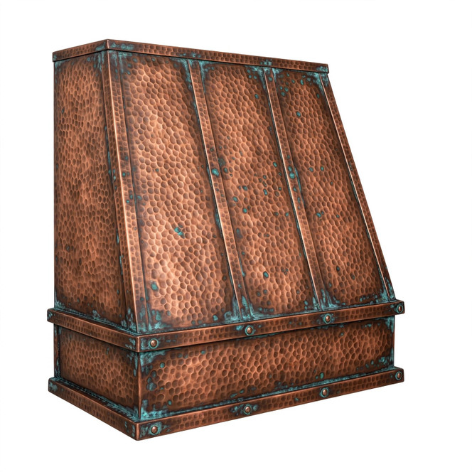 Under-Cabinet Copper Hood with Verde Straps Images
