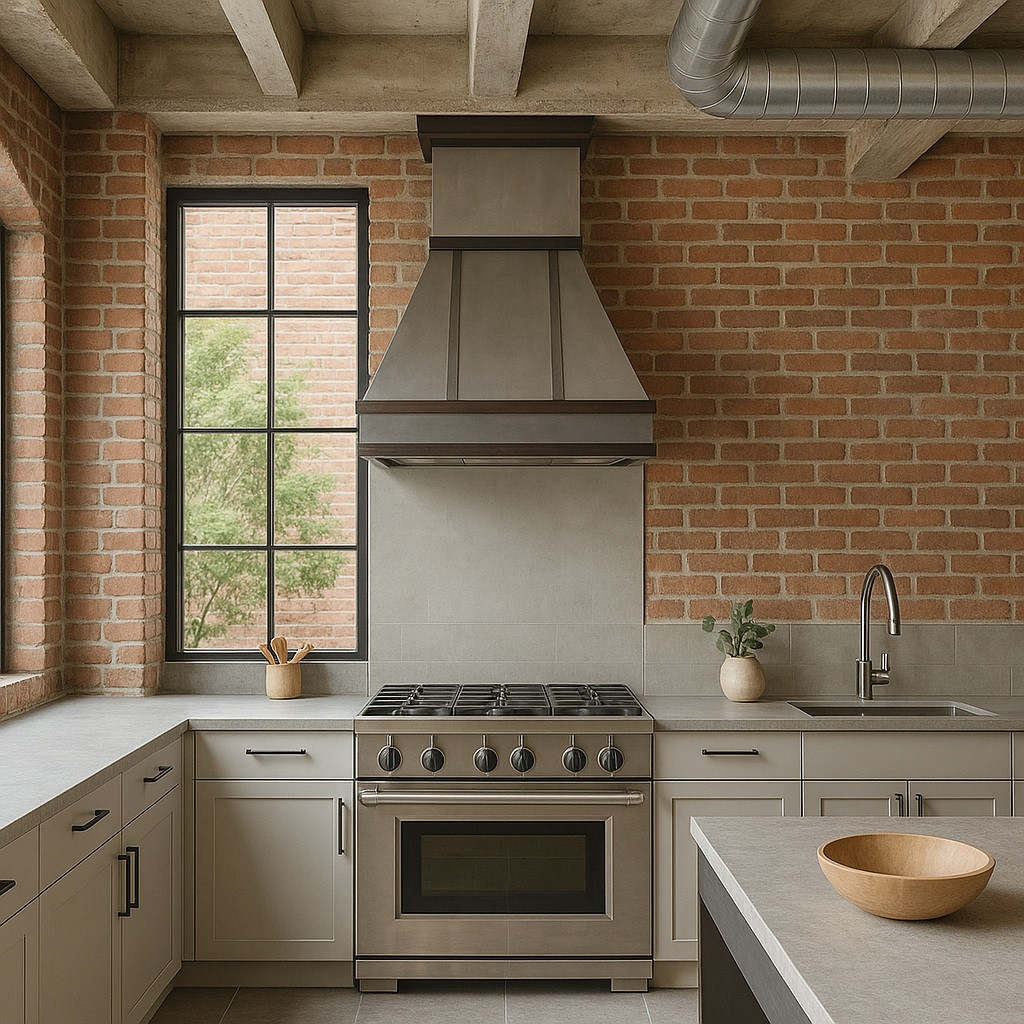 Handcrafted Pewter Range Hood with Southwestern Design