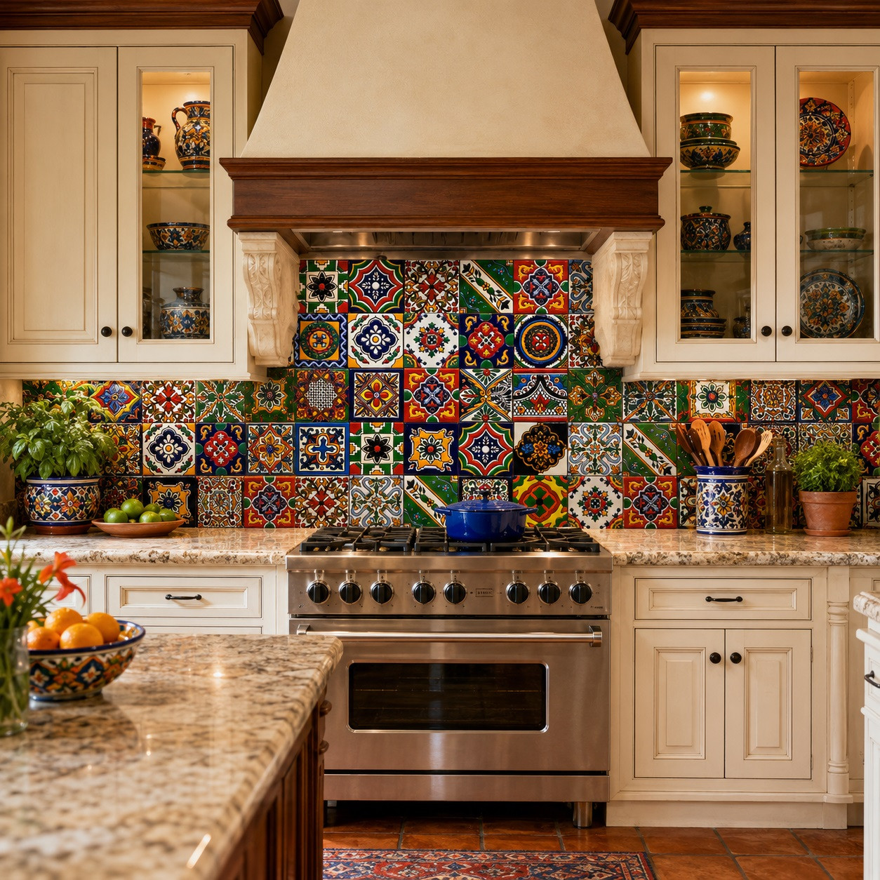 Mexican Relief Tile Mix Handcrafted High-Relief Ceramic Tiles